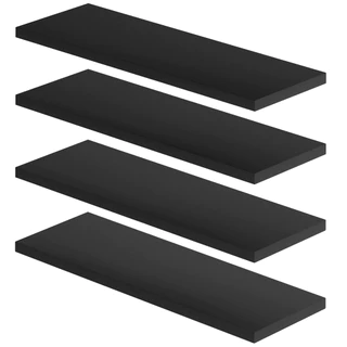 Kit 4 Prateleiras de Parede Suporte Invisível Nicho Multiuso 45x15cm em Mdf Reforçado 15mm