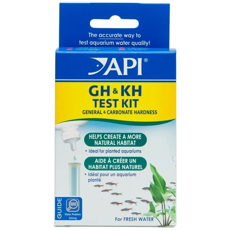 API GH e KH Kit Teste Dureza Total e Carbonatos p/ Aquário Água Doce ...