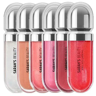 KIT 6 Gloss Labial Sara Sarah's Beauty brilho intenso em Oferta na Shopee