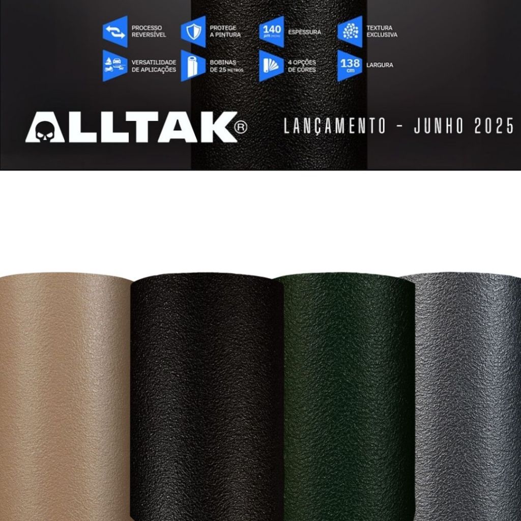 Vinil Automotivo Envelopamento Adesivo Texturizado Poroso Alltak Grunge 1mtX1,38mts