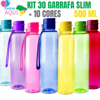 Kit 30 Garrafa Squeeze Slim- 500ml