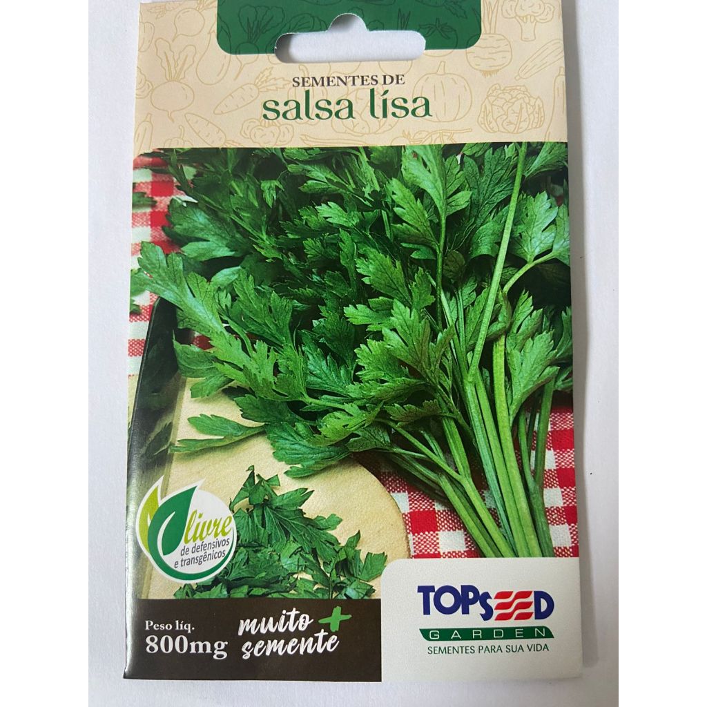 SEMENTES DE SALSA LISA ORGANICO 800MG TOPSEED | Shopee Brasil