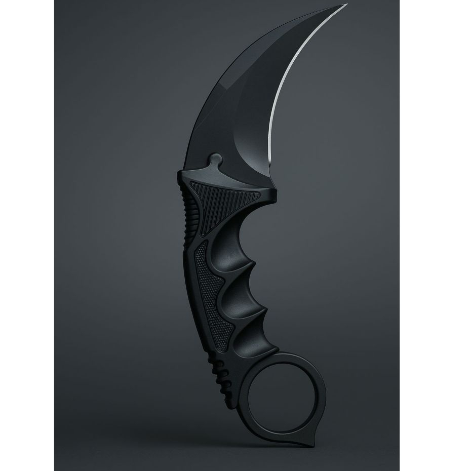 Faca Canivete Curvado Oxidado Com Bainha Modelo Karambit A22