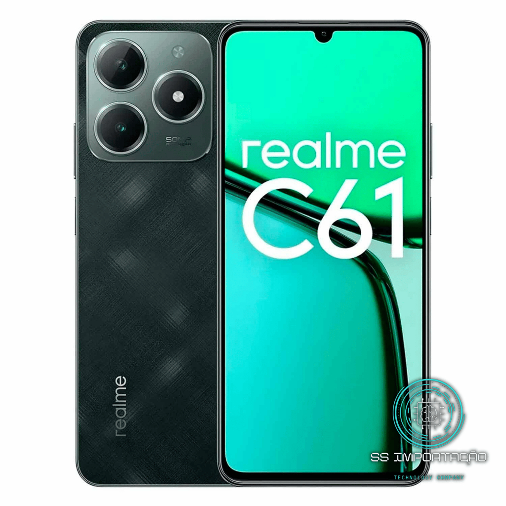 Realme C61 RMX3930 – NFC, Dual SIM – 128GB/4GB ou 256GB/8GB – Tela 6.74 ...
