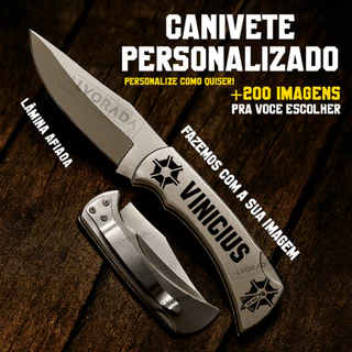 Canivete Personalizado com Nome ou Logo de Empresa Aço Inox