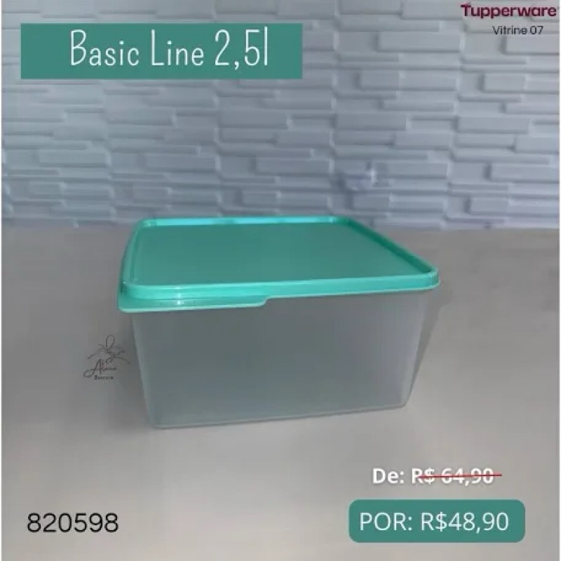 Basic Line 2,5 litros Tupperware Original | Shopee Brasil