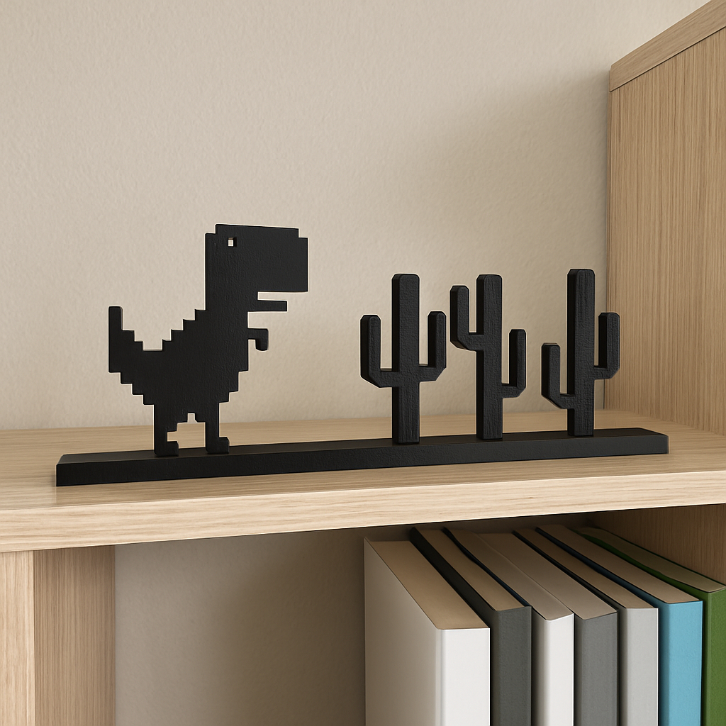 Decoração Jogo Dinossauro sem Internet do Google Chrome | Display para Quarto Gamer e Escritório