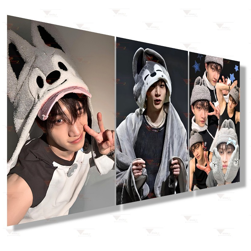 Bang Chan Kit 3 Quadros Decorativos Stray Kids SKZ Kpop Bang