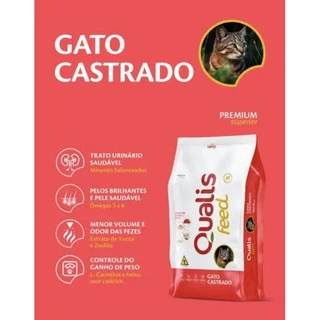 QUALIS FEED GATO CASTRADO 10 kg (10 pacotes individuais de 1kg)