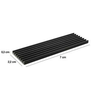 Dissipador Alumínio SSD M.2 NVMe NGFF + Thermalpad para PC PS5 Notebook 0,3cm
