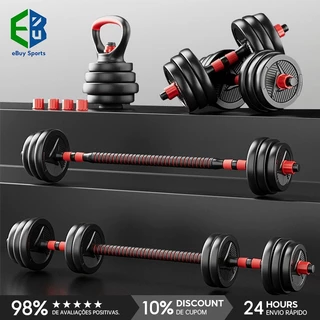 Ebuy Sports Kit Dumbbell Halter 20kg Ajustável Academia Musculação Para Braço Costa Peitoral Treino exercicio