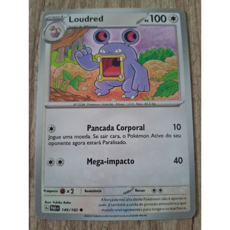 Carta Pokemon Loudred Original SP | Shopee Brasil