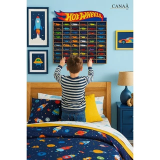 Estante Organizadora de carrinho Porta Para 50 Carrinhos Mdf Adesivado em Oferta na Shopee