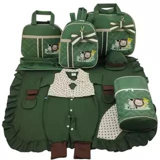 Kit Bolsa Maternidade Varias Cores 5Peças Safari Menino + Saida Maternidade Kit Completo em Oferta na Shopee
