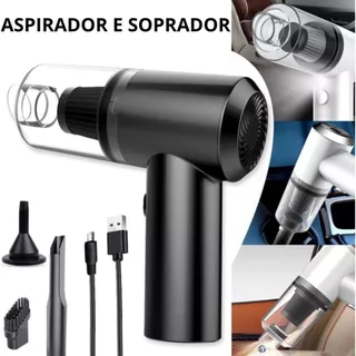 Aspirador e Soprador De Pó 3 Em 1 Usb Portátil e Recarregável Casa Carro Escritório