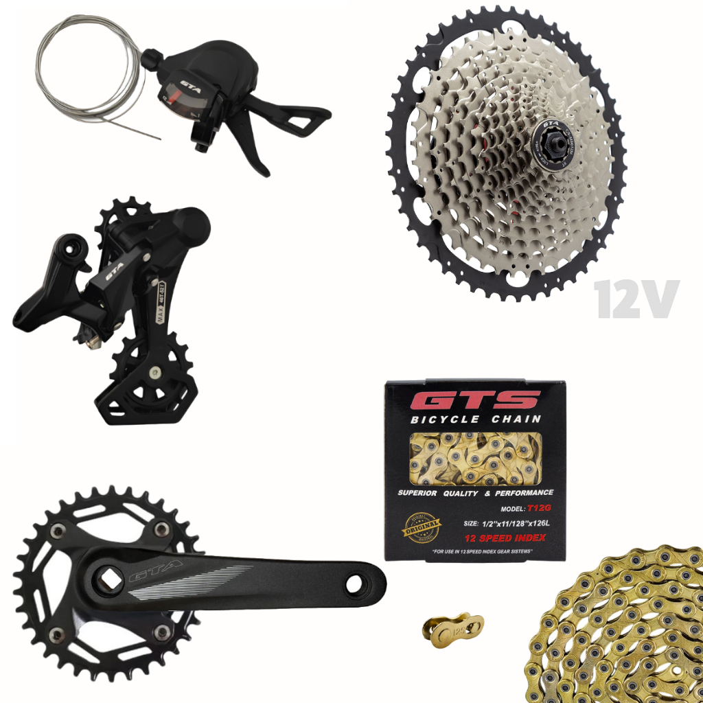 アクセサリー KIK Kit Transmissão Pedivela Single 12v GTA Bike 1x12 Cambio Cassete
