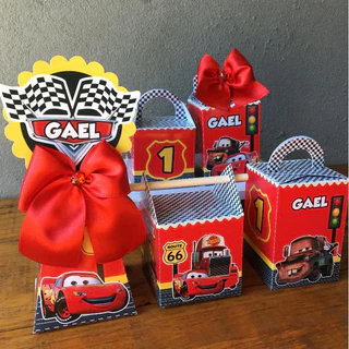 Kit Festa Personalizados Pegue e Monte Relâmpago Mcqueen Carros - Lembrancinha de Aniversário, Mimos