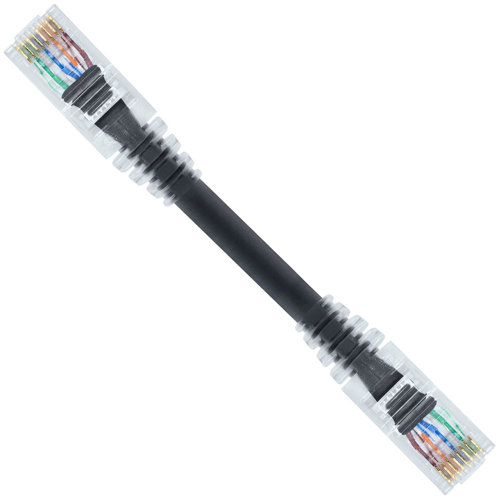 Kit 50 Un. Cabo Para Internet Cat5e Rj45 - 10 Cm Preto | Shopee Brasil