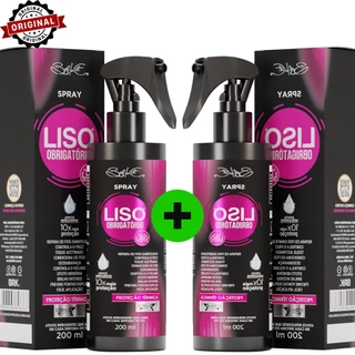 Kit 2 Spray Finalizador Liso Obrigatório 200ml - Proteção térmica, reconstrução e finalizador em Oferta na Shopee