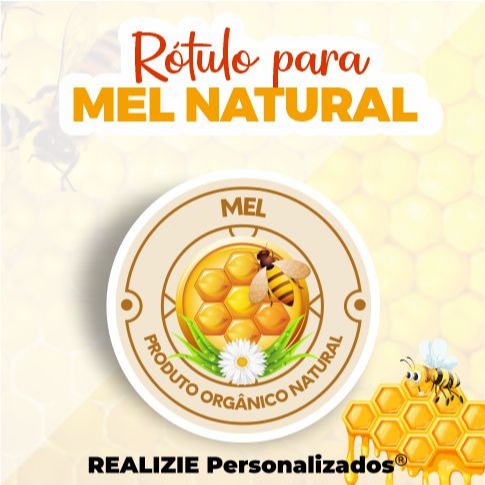 Adesivo para rótulo de Mel 100 und 4x4cm REF 614 | Shopee Brasil