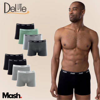 Kit Com 4 Cuecas Mash Modelo Boxer Box Em Algodao Cotton Masculino Adulto Basica