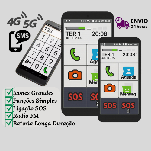 Celular para Idosos funções Simples Positivo Twist Dual Sim + SOS ...
