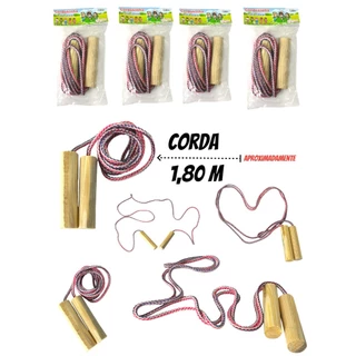 Kit 10 Pula Corda 1,80 Metros Brinquedo Infantil Kit Festa Lembrancinha Aniversario Prenda Criança