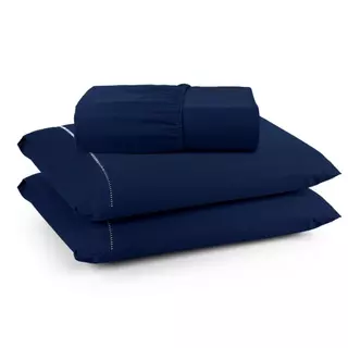 Jogo De Lençol 03 Peças box cama 400 Fios/ Solteiro / Casal /Queen / King  Micropercal Ponto Palito em Oferta na Shopee