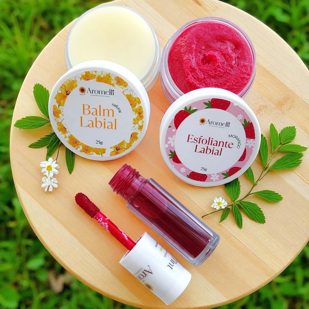 Kit Spa Labial Natural & Vegano Esfoliante/ Lip Tint/ Balm - 3 itens ...