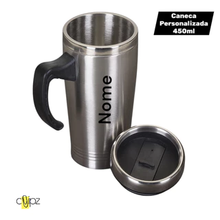 Caneca Personalizada com Nome 450ml Caneca Chopp Cerveja Água Café Chá