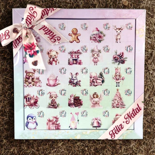 10 Caixas Calendário do Advento - Coleção Natal dos Sonhos-Embalagem-Confeitaria-Lembrancinha-