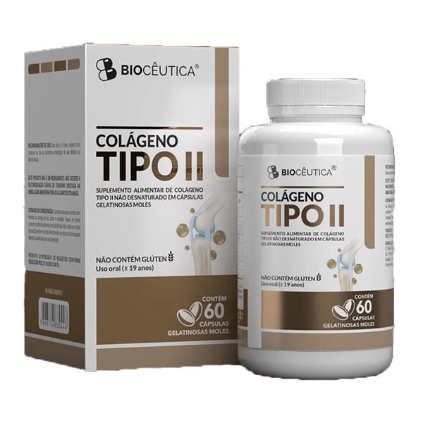 COLÁGENO TIPO II 60 Cápsulas Biocêutica | Shopee Brasil