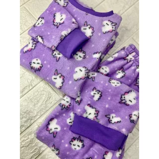 Conjunto de Pijama Infantil Flecee - Ultra Soft Quentinho com Punho em Oferta na Shopee
