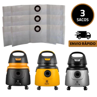 3 Sacos Aspirador Electrolux FLEX | A10 | A13 | AWD01 | AQP | GT 20N/30N/200/2000/3000 | e Mais
