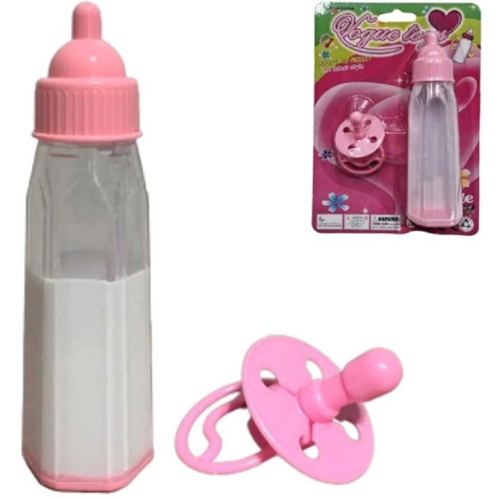 Mamadeira pequena com chupeta para boneca leite com leite magico faz de ...