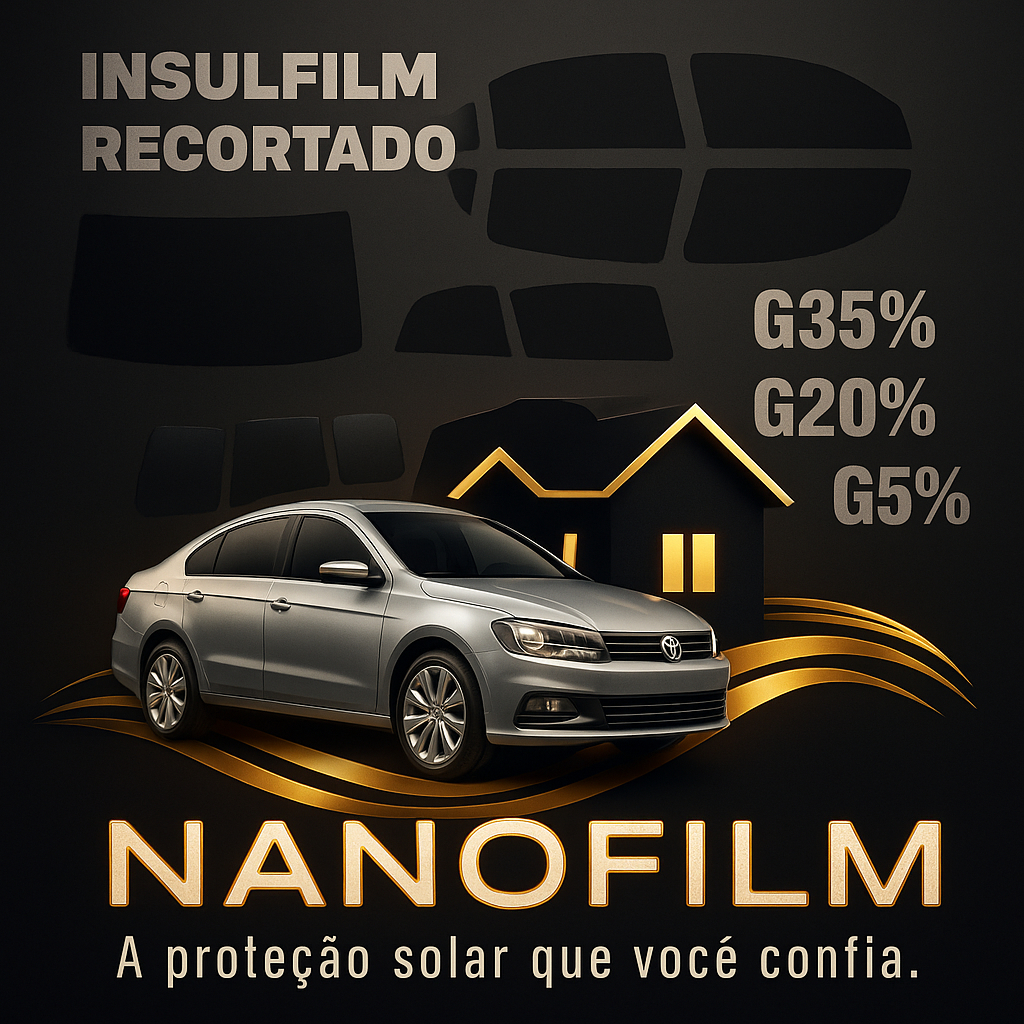 INSULFILM CLARO POR DENTRO E ESCURO POR FORA KIT COMPLETO. | Shopee Brasil