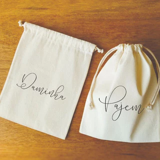 Saquinho Algodão Pajem e Daminha em Oferta na Shopee