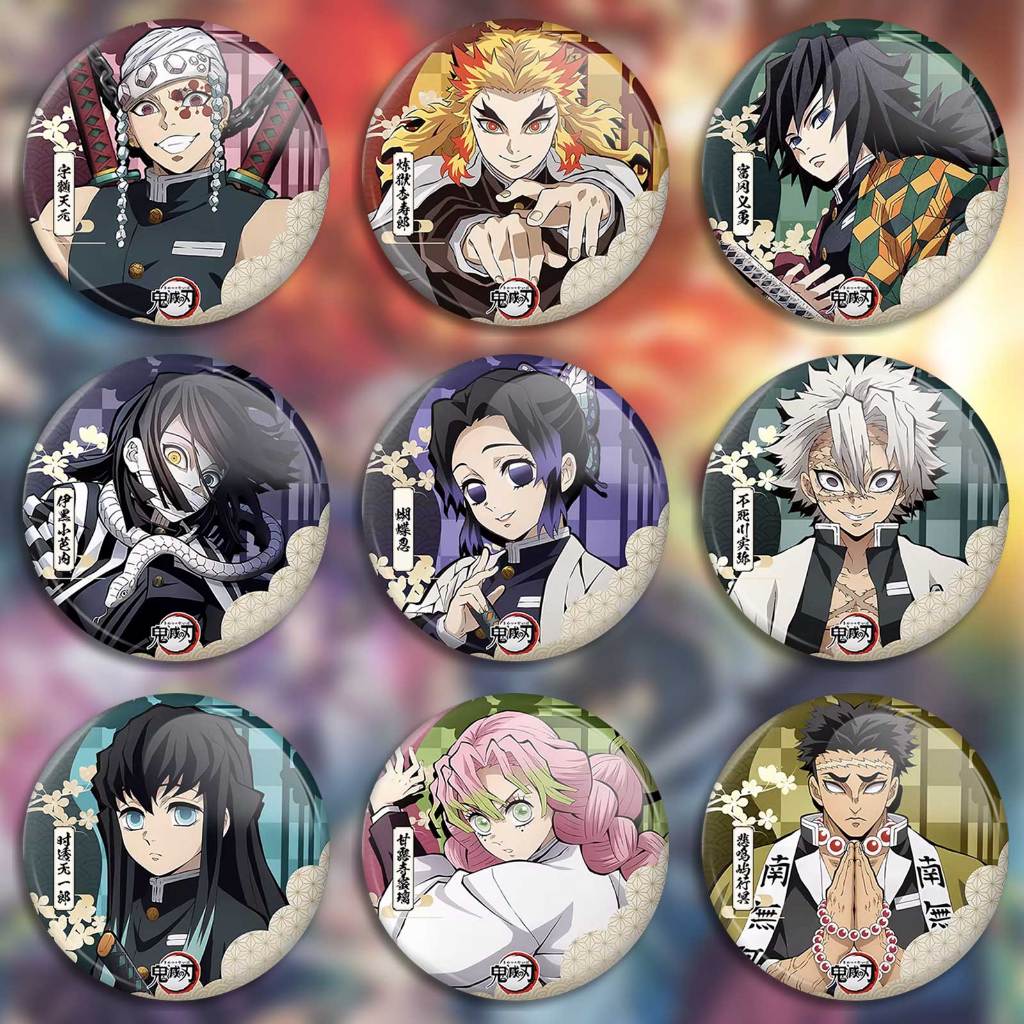 botons kimetsu no Yaiba broches demon Slayer, buttons, pins kimetsu ...