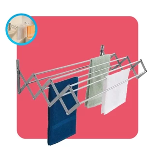 Varal Sanfonado Dobrável Retrátil Compacto 80cm Parede Apartamento Lavanderia Reforçado Secalux em Oferta na Shopee