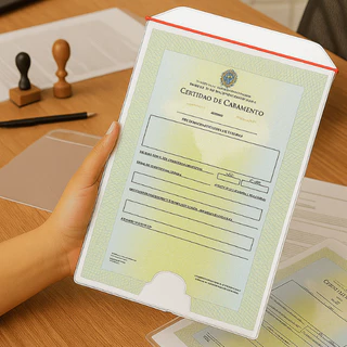 Kit 100 Protetores Porta Documento Plástico Grande 23x32cm Para Certidão, Certificado e Folhas A4