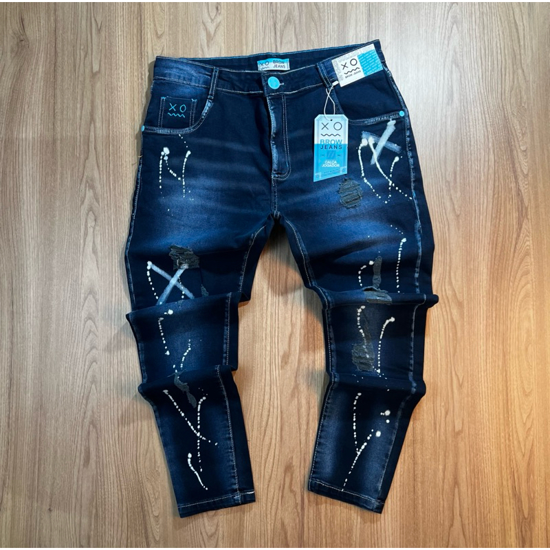 CALÇA MASCULINA JOGADOR NINO ABRAVANEL BROW JEANS