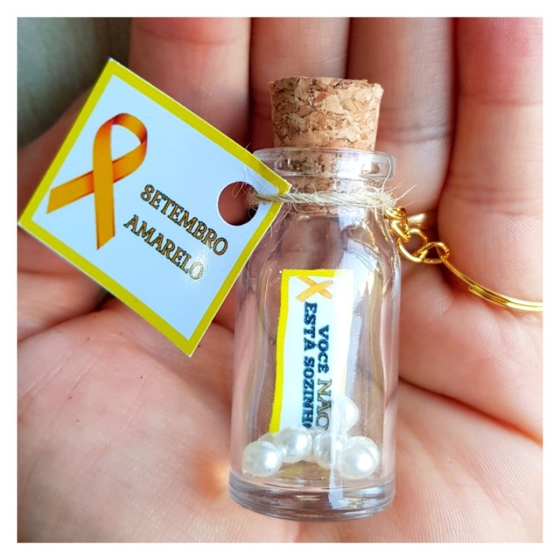 10 lembrancinhas SETEMBRO AMARELO em vidro | Shopee Brasil