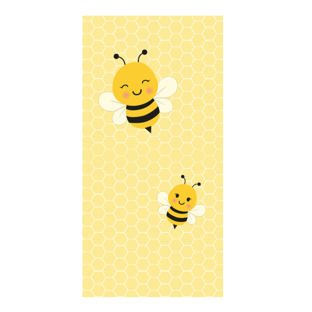 Painel Vertical de Festa Abelha Abelhinha 1,5x2,2 m