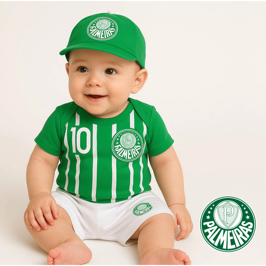 Body Bebê Infantil Mêsversário Temático Time Verdão Super Confortável Linha Premium | Shopee Brasil