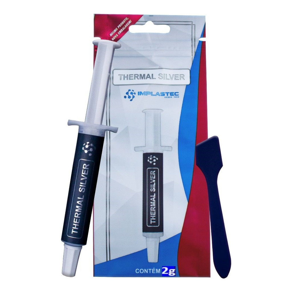 Pasta Térmica Implastec 2g Silver – Alta Condutividade Térmica | Shopee ...