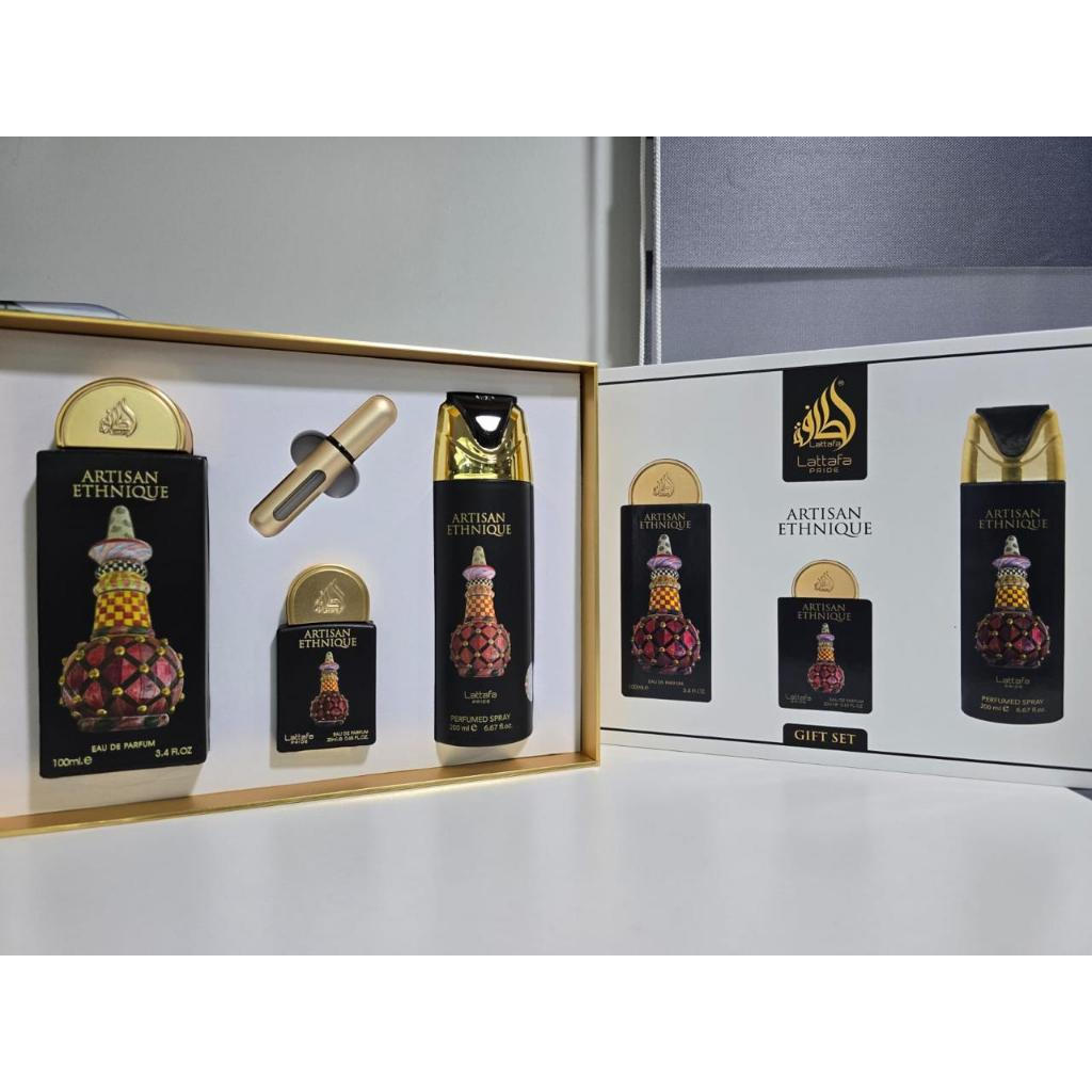 kit lattafa ARTISAN ETHNIQUE PERFUME100ML+ MINIATURA 20ML+ DESODORANTE ...