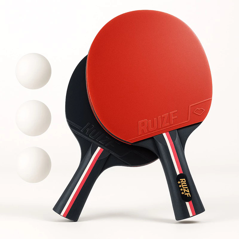 Kit 2x Raquetes Ping Pong Tenis Mesa Profissional + 3 Bolas E Estojo ...