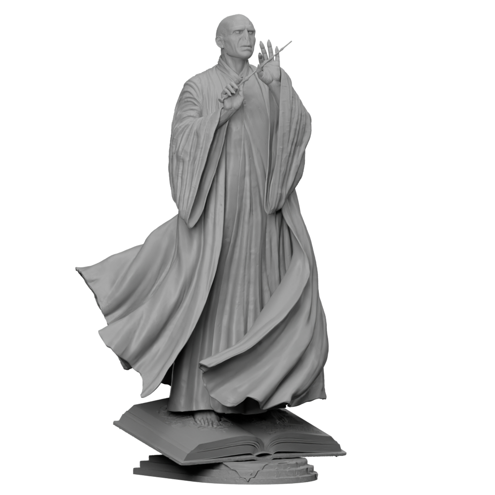 Miniatura Lord Voldemort Harry Potter Resina Action Figure Cinza Preto ...