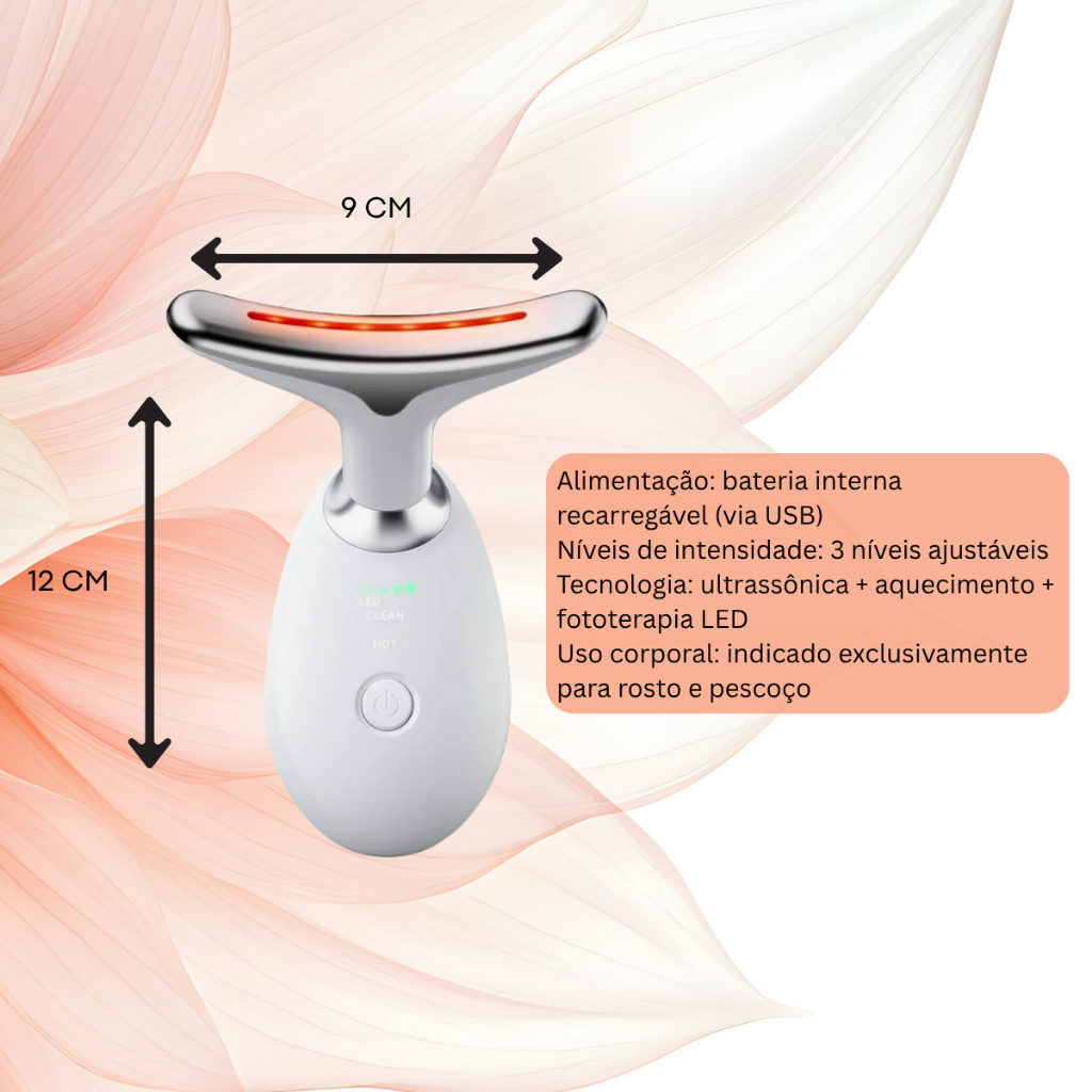 Massageador Facial B-MAX BM-C075 | Led Terapia + Calor | Shopee Brasil