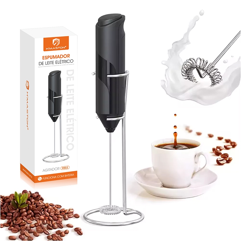 Mixer Elétrico Mini Misturador Batedor Portátil Leite Café Receitas FR03